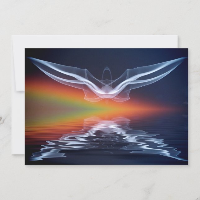 Tarjeta De Agradecimiento Silueta de murciélago abstracto (Anverso)