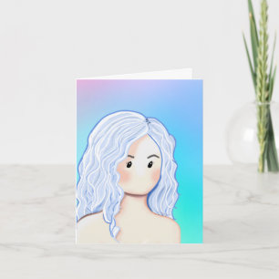 Tarjeta de agradecimiento Silver Hair Beauty