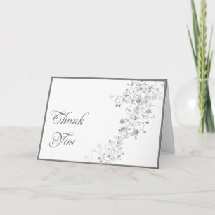 Tarjeta de agradecimiento Silver Vines