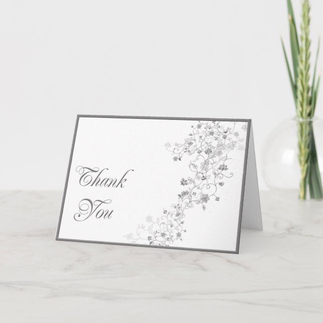 Tarjeta de agradecimiento Silver Vines (Anverso)