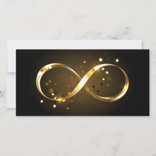 Tarjeta De Agradecimiento Símbolo de infinito dorado