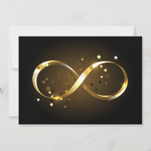 Tarjeta De Agradecimiento Símbolo de infinito dorado