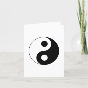 Tarjeta De Agradecimiento Símbolo Yin y Yang blanco y negro