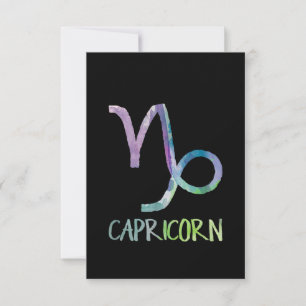 Tarjeta De Agradecimiento Símbolo zodiaco de Capricornio Regalo de cabra mar
