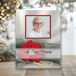 Tarjeta De Agradecimiento Simpatía conmemorativa del funeral de invierno de