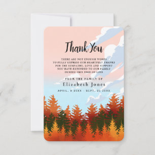 Tarjeta De Agradecimiento Simpatía de Bosque Otoñal Gracias