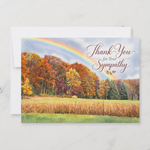 Tarjeta De Agradecimiento Simpatía del Arcoíris de Otoño