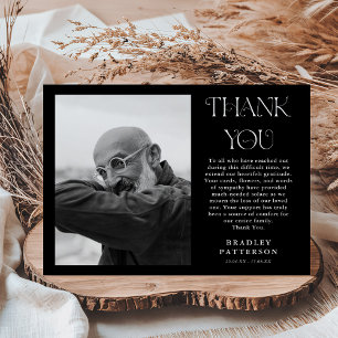 Tarjeta De Agradecimiento Simpatía elegante de fotos en blanco y negro