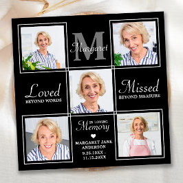 Tarjeta De Agradecimiento Simpatía en memoria del Collage de fotos funeral e