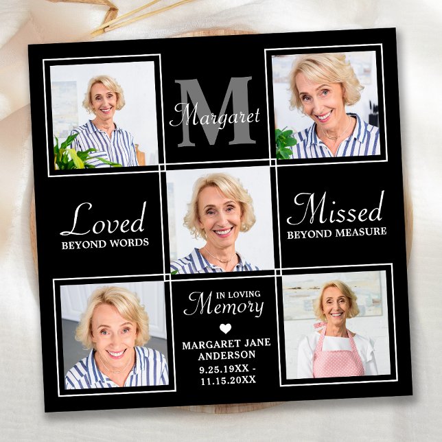 Tarjeta De Agradecimiento Simpatía en memoria del Collage de fotos funeral e (Subido por el creador)