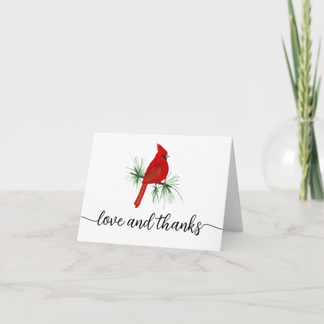 Tarjeta De Agradecimiento Simpatía en memoria del funeral cardinal (Anverso)