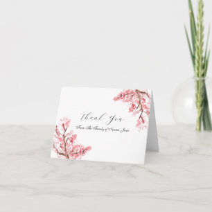 Tarjeta De Agradecimiento Simpatía Flor de Cerezo Funeral Floral Gracias