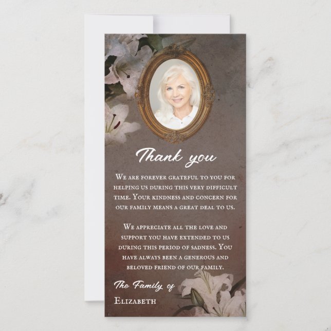 Tarjeta De Agradecimiento Simpatía fotográfica con el marco de espejo de épo (Anverso)