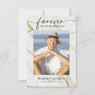 Tarjeta De Agradecimiento Simpatía fotográfica para siempre en el funeral de