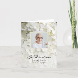 Tarjeta De Agradecimiento Simpatía fúnebre floral de Hydrangea blanca