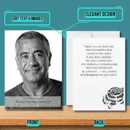 Tarjeta De Agradecimiento Simpatía funeraria moderna