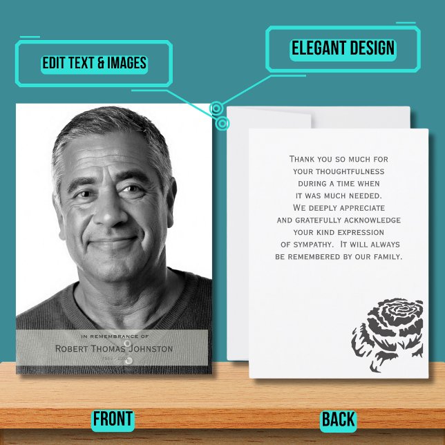 Tarjeta De Agradecimiento Simpatía funeraria moderna (Please enjoy our design and see the others in the collection.)