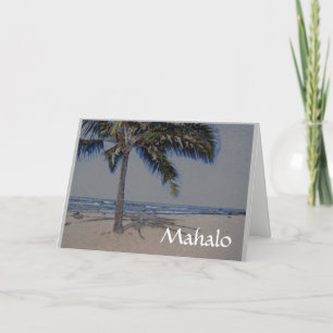 Tarjeta De Agradecimiento Simpatía Mahalo por la familia