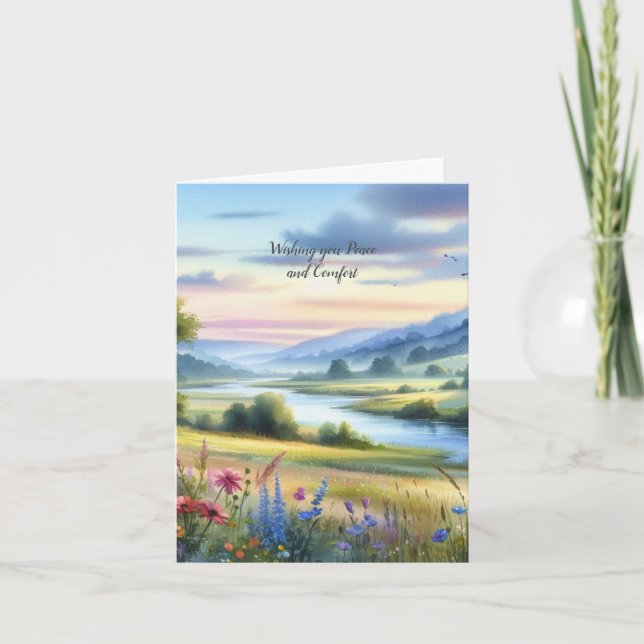 Tarjeta De Agradecimiento Simpatía por el paisaje acuático (Anverso)