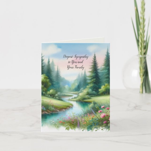 Tarjeta De Agradecimiento Simpatía por el paisaje acuático (Anverso)