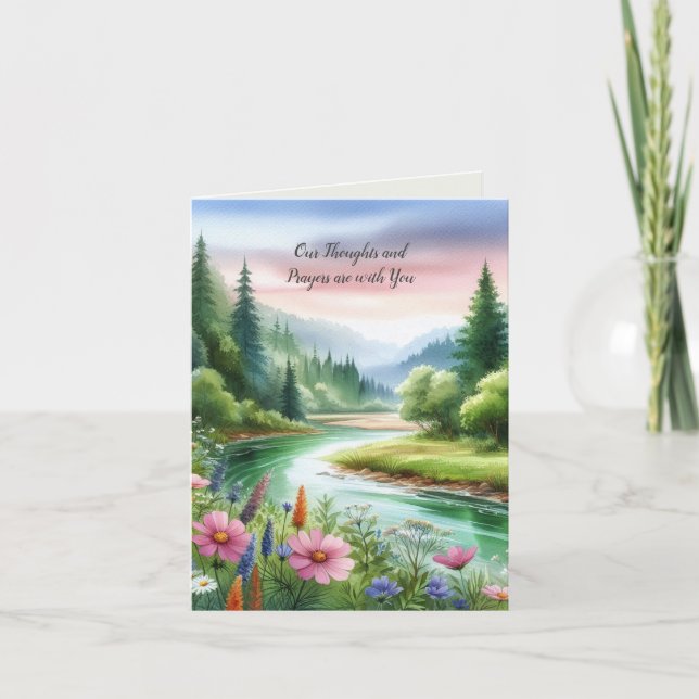 Tarjeta De Agradecimiento Simpatía por el paisaje acuático (Anverso)
