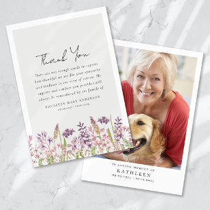 Tarjeta De Agradecimiento Simpatía por Flor Silvestre Funeral