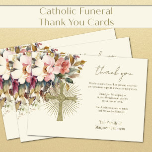 Tarjeta De Agradecimiento Simpatía por la condolencia funeraria floral de Ro