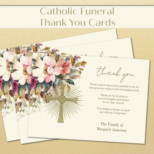 Tarjeta De Agradecimiento Simpatía por la condolencia funeraria floral de Ro (Subido por el creador)