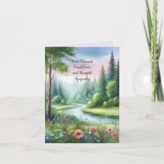 Tarjeta De Agradecimiento Simpatía por Paisaje en Acuarela