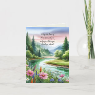 Tarjeta De Agradecimiento Simpatía por Paisaje en Acuarela