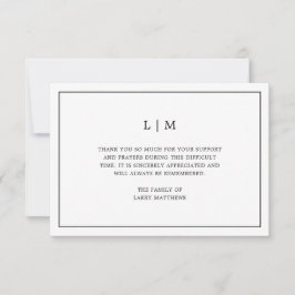 Tarjeta De Agradecimiento Simpatía simple de los hongos negro y blanco