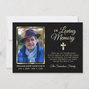 Tarjeta De Agradecimiento Simpatizantes Memoria Funeral GRACIAS A USTED Foto