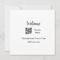 Simple apertura de bienvenida código de barras QR 