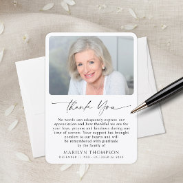 Tarjeta De Agradecimiento Simple Bereavement Funeral Memorial Photo