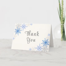 Simple Blue Snowflakes Winter Baby Shower