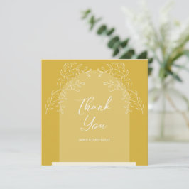 Tarjeta de agradecimiento simple Boda de estilo ar