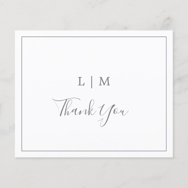 Tarjeta de agradecimiento simple Boda de presupues (Anverso)