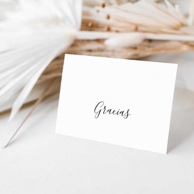 Tarjeta de agradecimiento simple Boda plegado Mini (Subido por el creador)