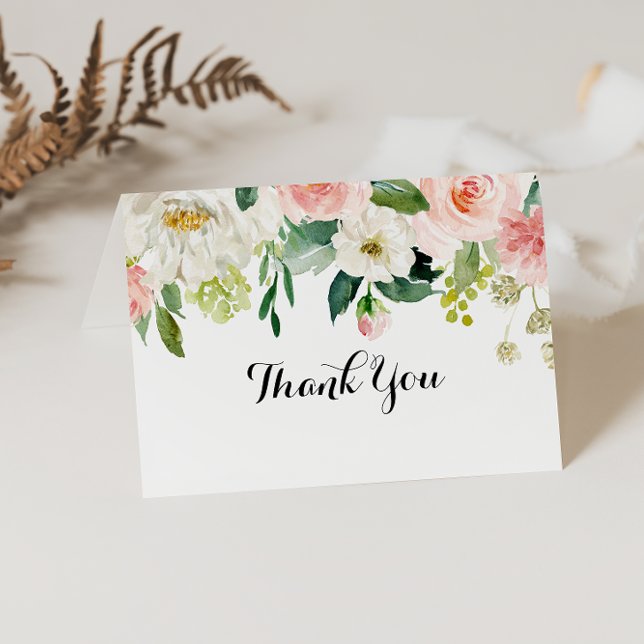 Tarjeta de agradecimiento simple Boda plegado verd (Subido por el creador)