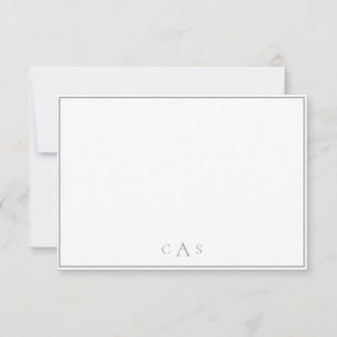 Tarjeta de agradecimiento simple clásica del monog