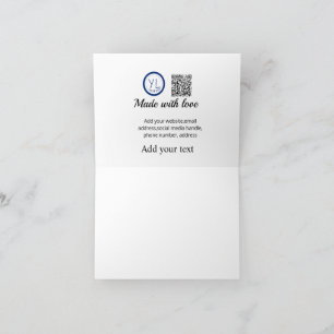Tarjeta De Agradecimiento Simple código qr minimalista agregar logo escanear