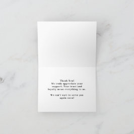 Tarjeta De Agradecimiento Simple Company Logo Thank You Note Card