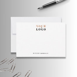 Tarjeta de agradecimiento simple con logotipo de s