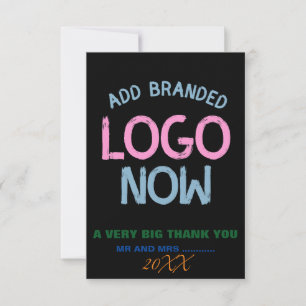 TARJETA DE AGRADECIMIENTO SIMPLE CONTEMPORÁNEO LIMPIO MODA CLIENTE NEGRO