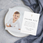 Tarjeta De Agradecimiento Simple Cruz de Oro Foto Bautismo Religioso<br><div class="desc">Simple Cruz de Oro Foto Bautismo Religioso Gracias Tarjeta con mínima cruz de Relieve metalizado de oro . Haga clic en el botón de edición para personalizar este diseño con sus detalles.</div>