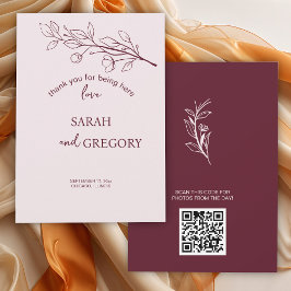 Tarjeta de agradecimiento simple de Boho Floral