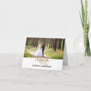 Tarjeta de agradecimiento simple de caligrafía de 