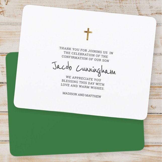 Tarjeta de agradecimiento simple de confirmación d (Subido por el creador)