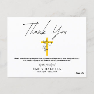 Tarjeta de agradecimiento simple de Dove y Cross F