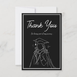 Tarjeta de agradecimiento simple de Invitación de